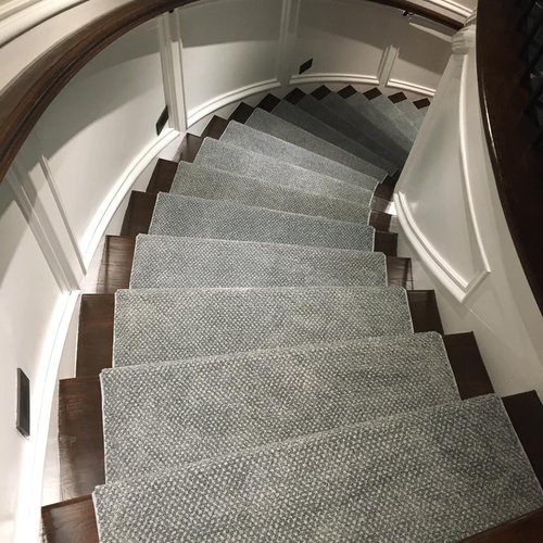 Carpeting on stairs by Bridgeport Carpet, Hardwood and Tile in GA