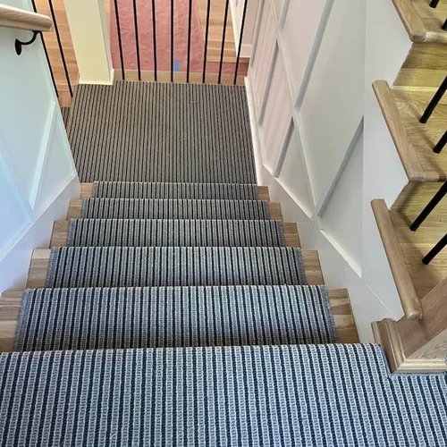 Carpeted Stairs by Bridgeport Carpet, Hardwood and Tile