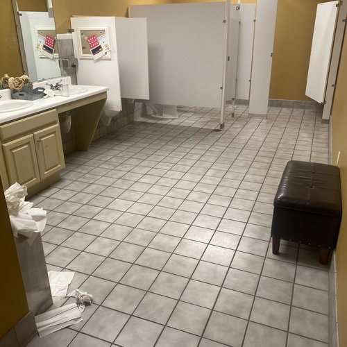 Replace tile in commercial bathroom remodel in Alpharetta, GA