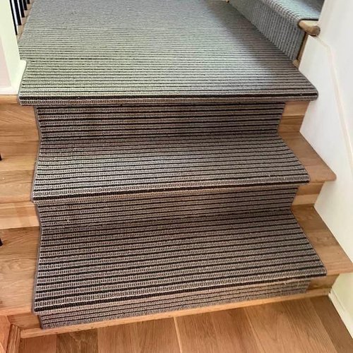 Carpeted Stairs by Bridgeport Carpet, Hardwood and Tile