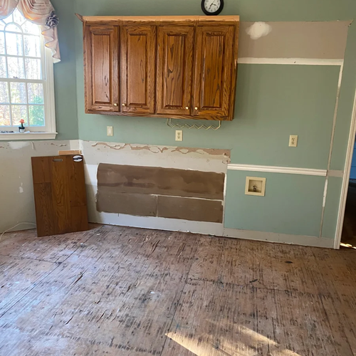 Old fashioned kitchen before and after