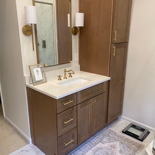 Bathroom Remodel with new cabinets in Alpharetta, GA